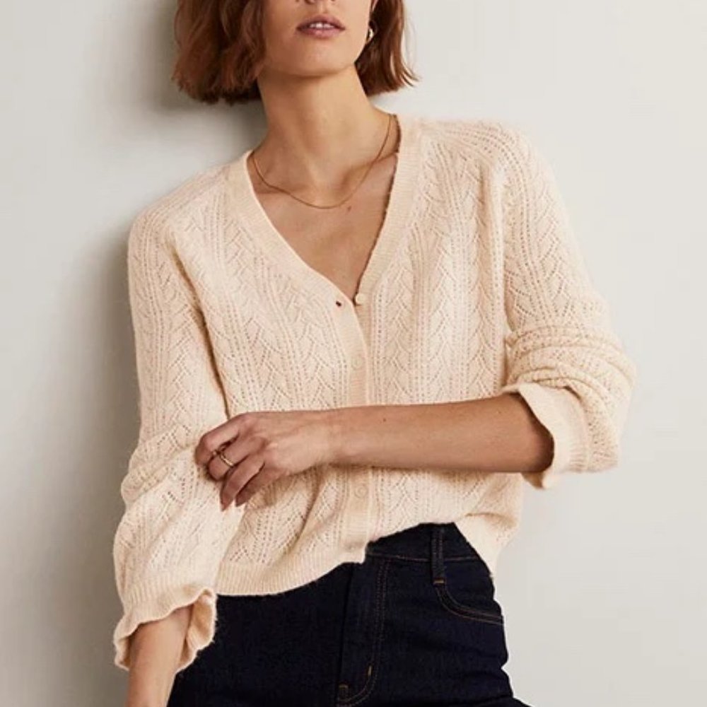 Pointelle cardigan
